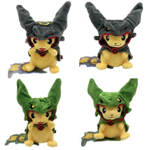 Cargue la imagen en el visor de la galería, compre el peluche de Pokémon Pikachu Rayquaza Cosplay de aproximadamente 23 cm