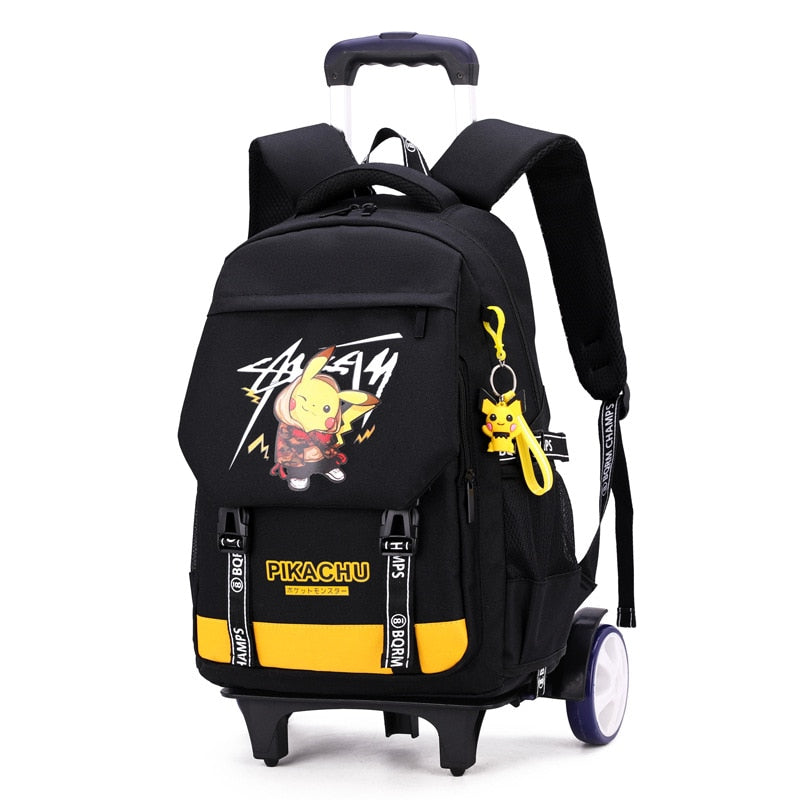 Seven Pokemon Big Trolley Rucksack – 2-in-1 Schultrolley, 36 Liter, Schwarz, Für Grundschulkinder