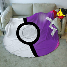 Cargue la imagen en el visor de la galería, compre Manta Franela Pokémon Pokéball 150cm