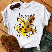 Load the picture into the gallery viewer, Buy Pokemon T-Shirt for Women / Girls Snorlax Togepi Squirtle Japanese T-Shirt