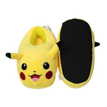 Load the picture into the gallery viewer, buy warm plush Pokemon slippers for kids (Pikachu motif)