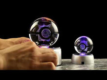 Loading and playing videos in the gallery viewer, Wonderful Pokemon Crystal Pokeball - LED lighting - many motifs