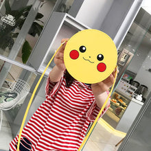 Load the picture into the gallery viewer, buy Pokemon small round handbag with Pikachu motif