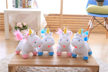 Cargue la imagen en el visor de la galería, compre divertidos unicornios de peluche hechos de felpa esponjosa