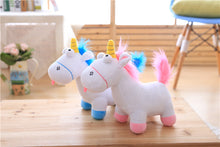 Cargue la imagen en el visor de la galería, compre divertidos unicornios de peluche hechos de felpa esponjosa