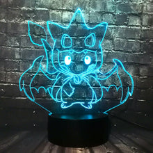 Cargue la imagen en el visor de la galería, compre la lámpara LED 3D Pikachu Pokemon Cosplay con cambio de color