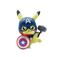 Cargue la imagen en el visor de la galería, compre figuras de Pikachu Cosplay Iron Man, Thor, Capitán América, Hulk, etc. (aprox. 10 cm)