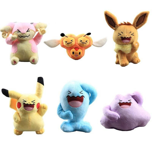Lachende Pokemon Stoftiere (Pikachu, Eevee, Wobbuffet, Ditto, Audino, Combee) kaufen
