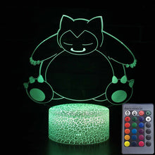 Load the picture into the gallery viewer, buy Snorlax Relaxo night light table lamp 3D LED lamp