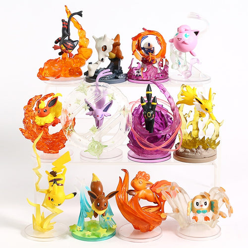 Pokemon Flareon Jolteon Umbreon Eevee Vulpix Rowlet Jigglypuff Cubone Litten Espeon Absol Sammel Figuren kaufen