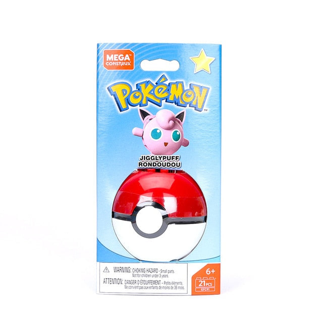 Mega Construx Pokemon Pokeball (Pikachu, Mauzi, Glumanda, Bisasam, Schiggy Pummeluff) mit Pokemon Ball kaufen