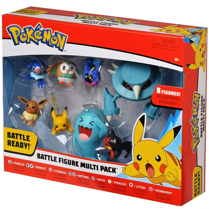 Pokemon Battle Set mit Pikachu, Robball, Bauz, Cosmog, Metang, Evoli, Flamiau und Woingenau Figuren kaufen