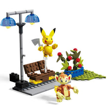 Cargue la imagen en el visor de la galería, compre Mega Construx Classic Pokemon Chimchar / Panflam - Pikachu building blocks set