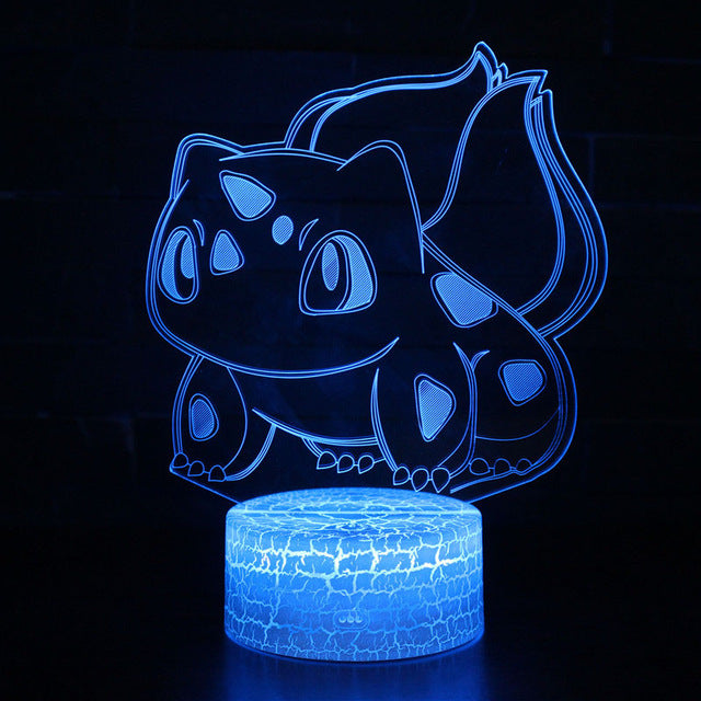 Pocket Monster Bisaknosp 3D Nachttischlampe mit 16 wechselnden Farben kaufen