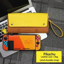 Cargue la imagen en el visor de la galería, compre Funda protectora de cuero Pokemon Pikachu Design para Switch Consolas