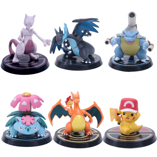 Pokemon 6er Figuren Set Pikachu Mewtwo Charizard Venusaur Blastoise kaufen