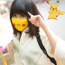Cargue la imagen en el visor de la galería, compre la mascarilla de Pokemon Pikachu / algodón de cosplay