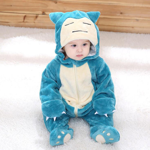 Pokemon Baby Pyjama Schlafanzug im süßen Relaxo Snorlax Look kaufen