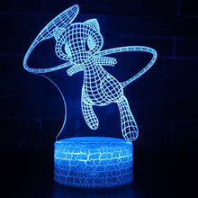 Lade das Bild in den Galerie-Viewer, Mew oder Mewtwo / Mewtu Nachttischlampe 3D Effekt, 16 Farben, Fernbedienung kaufen
