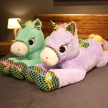 Carica l'immagine nel visualizzatore della galleria, acquista XXL unicorno arcobaleno peluche unicorni peluche 90 cm