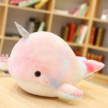 Load the picture into the gallery viewer, buy XXL rainbow unicorn whale - narwhal cuddly toy (75cm)