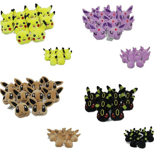 Pikachu Umbreon Nachtara Evoli Eevee Plüsch Schlüsselanhänger 10er Set kaufen