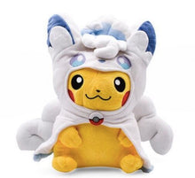 Carga la imagen en el visor de la galería, compra Pikachu Cosplay como peluches Vulpix de fuego o hielo (aprox. 30 cm)
