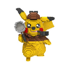 Cargue la imagen en el visor de la galería, compre el modelo de bloque de construcción Detective Pikachu (15 cm x 15 cm x 15 cm)