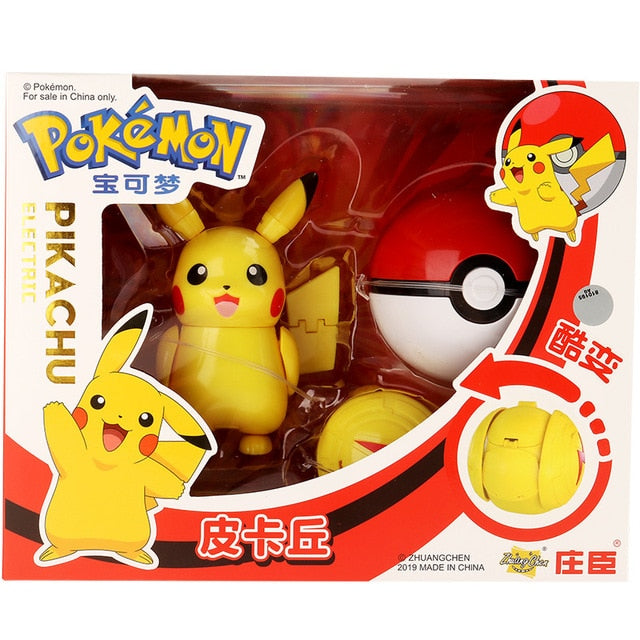 Pikachu Spielzeug Figur mit Pokeball Pokemon Spiel Set kaufen