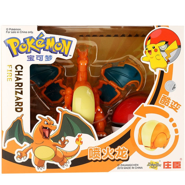 Glurak / Charizard Spiel Figur mit Pokeball Pokemon Spielzeug Set kaufen