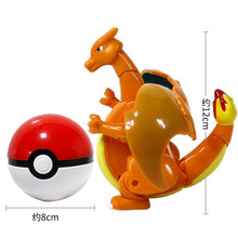 Lade das Bild in den Galerie-Viewer, Glurak / Charizard Spiel Figur mit Pokeball Pokemon Spielzeug Set kaufen
