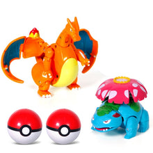 Cargue la imagen en el visor de la galería, compre Pokemon Pokeball Set con figura (Pikachu, Charizard, Bisaflor, Turtok, Gyarados)