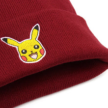 Carga la imagen en el visor de la galería, compra un gorro de Pokemon Pikachu unisex para otoño / invierno