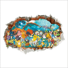 Chargez l'image dans la visionneuse de galerie, achetez des autocollants muraux Pokemon Go Kawaii Pikachu