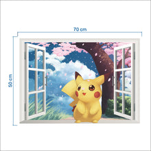 Chargez l'image dans la visionneuse de la galerie, achetez un autocollant mural 3D Pokemon Detective Pikachu (45cm * 60cm)
