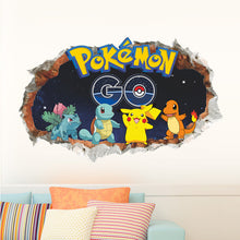 Chargez l'image dans la visionneuse de la galerie, achetez un autocollant mural 3D Pokemon Detective Pikachu (45cm * 60cm)