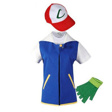 Carga la imagen en el visor de la galería para comprar el disfraz de Ash Ketchum de Pokemon Cosplay para niños