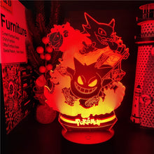 Carga la imagen en el visor de la galería para comprar la luz de la lámpara nocturna Pokemon Gengar con cambio de color
