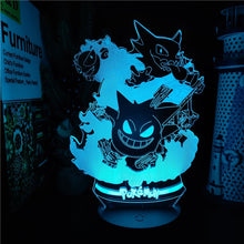 Lade das Bild in den Galerie-Viewer, Pokemon Gengar Nacht Lampe Licht mit Farbwechsel kaufen
