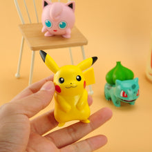 Carga la imagen en el visor de la galería, compra Pikachu Gluamnda, Enton, Squirtle, Bulbasaur y Jigglypuff Pokemon Figure Set