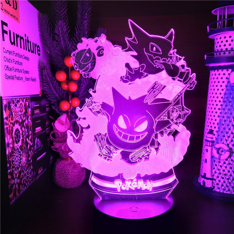 Pokemon Gengar Nacht Lampe Licht mit Farbwechsel kaufen
