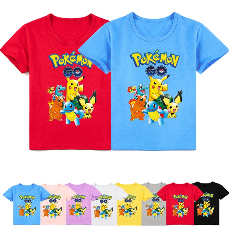 Maglietta Pokémon Out Run Per Bambini Unisex - Maniche Corte - Vestibilità Comoda Per Bambini E Ragazzi