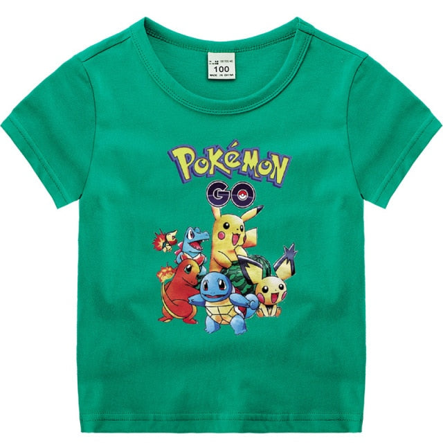 Maglietta Pokémon Out Run Per Bambini Unisex - Maniche Corte - Vestibilità Comoda Per Bambini E Ragazzi
