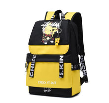 Cargue la imagen en el visor de la galería, compre una mochila escolar grande de Pokémon con toma de carga USB con el aspecto de Pikachu