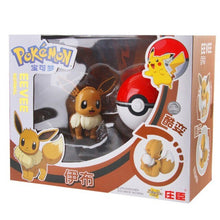 Cargue la imagen en el visor de la galería, compre Eevee / Eevee Pokemon Poke Ball Set con figuras de juguetes