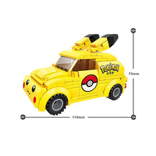 Carga la imagen en el visor de la galería, compra Pokemon Pikachu building block play cars juguetes