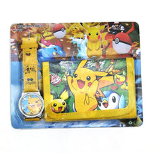 Carica l'immagine nel visualizzatore della galleria, acquista l'orologio da polso per bambini Pokemon con il set di portafogli per bambini