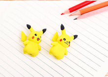 Load the picture into the gallery viewer, buy Pokemon Pikachu eraser attachment 3 pcs
