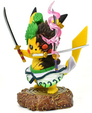 Load the picture into the gallery viewer, buy Pikachu Anime Kawaii Cosplay Roronoa Zoro Pokemon Figure (approx 10cm)
