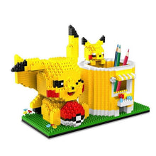 Load the picture into the gallery viewer, buy the Pokemon Pikachu building block set as a pen holder